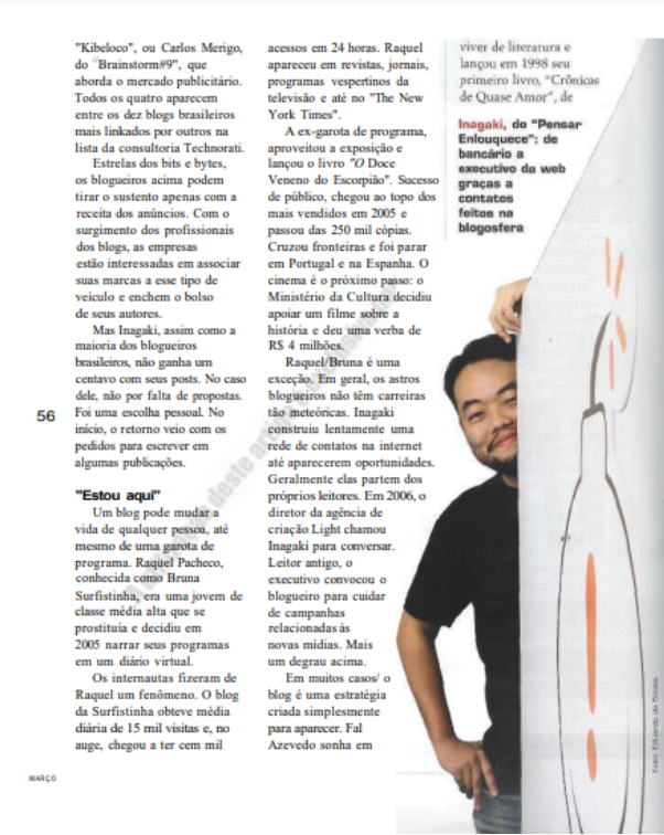 Reprodução de trecho de matéria publicada na revista B2B Magazine em março de 2009 Você se lembra de como era a sua vida há 15 anos?